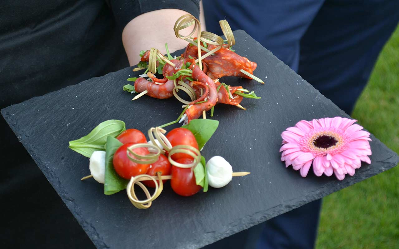 Choice of beautiful canapes, beautifully presented and served