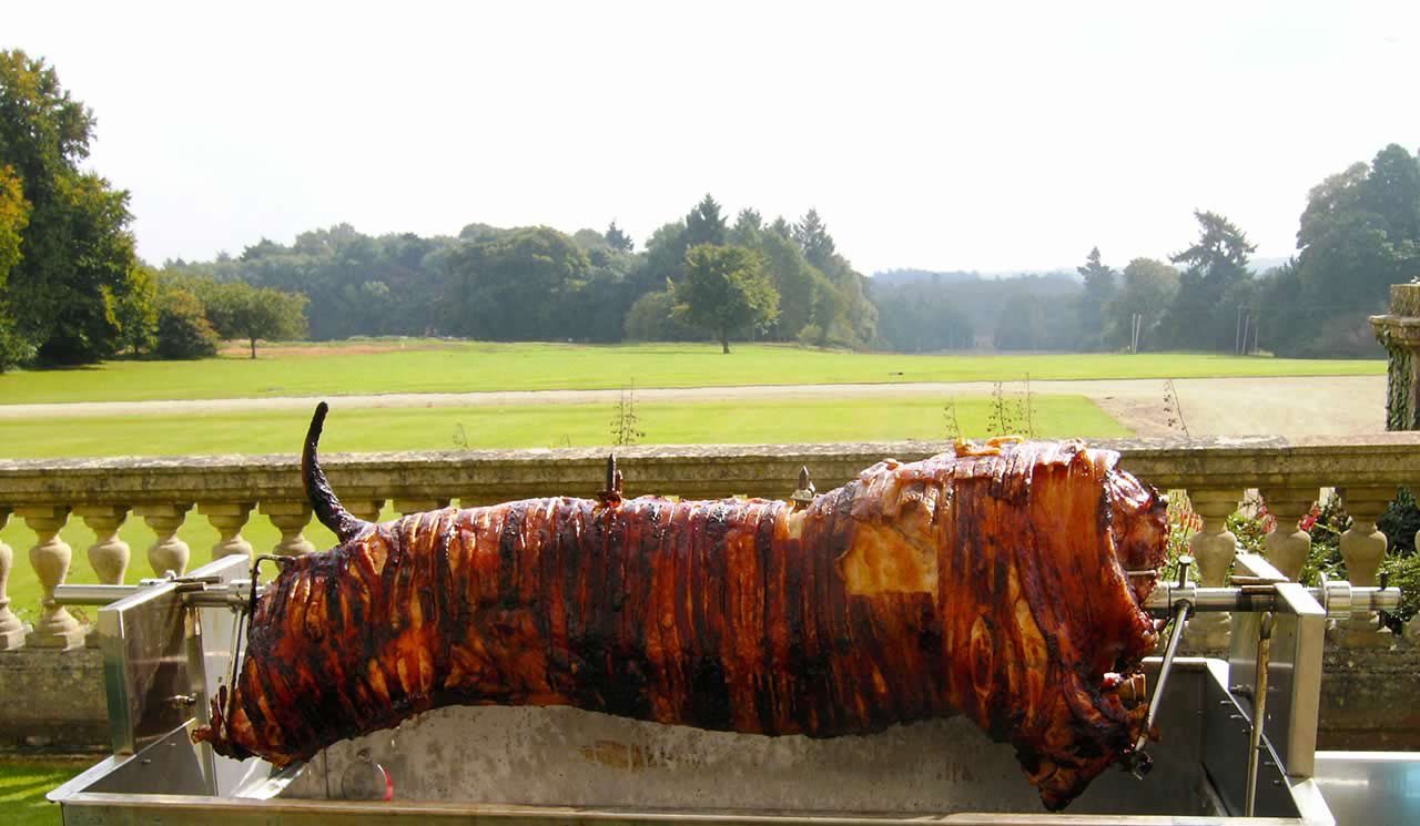 pig roast at wedding